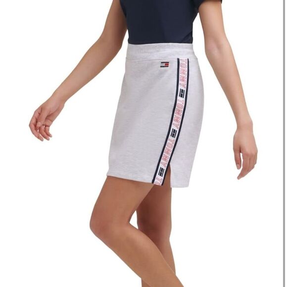 Tommy Hilfiger Women's Logo Mini Skirt heather grey size XL - Picture 1 of 7